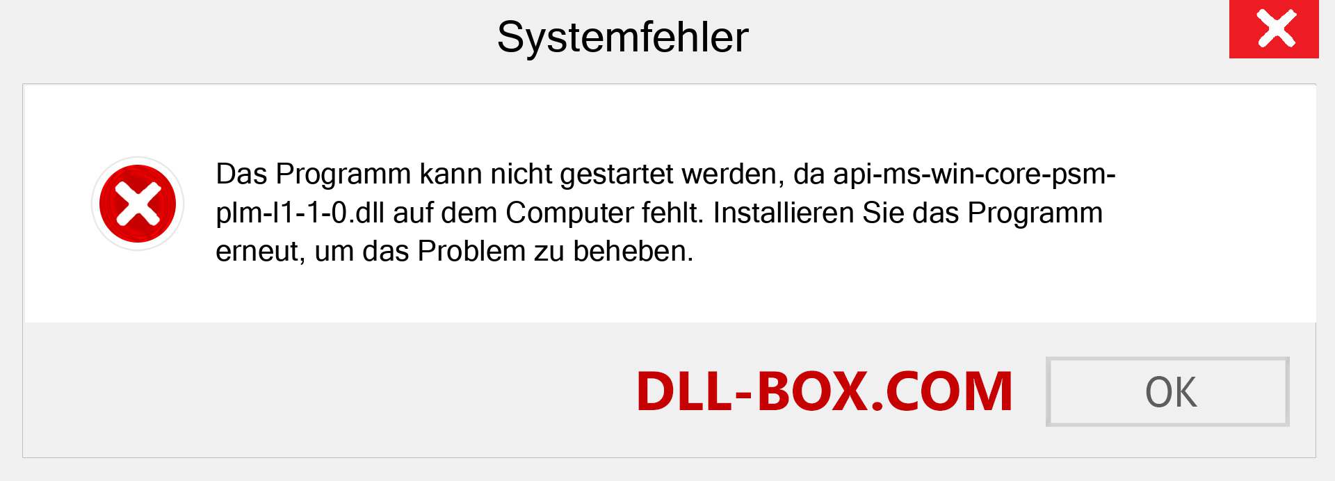 api-ms-win-core-psm-plm-l1-1-0.dll-Datei fehlt?. Download für Windows 7, 8, 10 - Fix api-ms-win-core-psm-plm-l1-1-0 dll Missing Error unter Windows, Fotos, Bildern